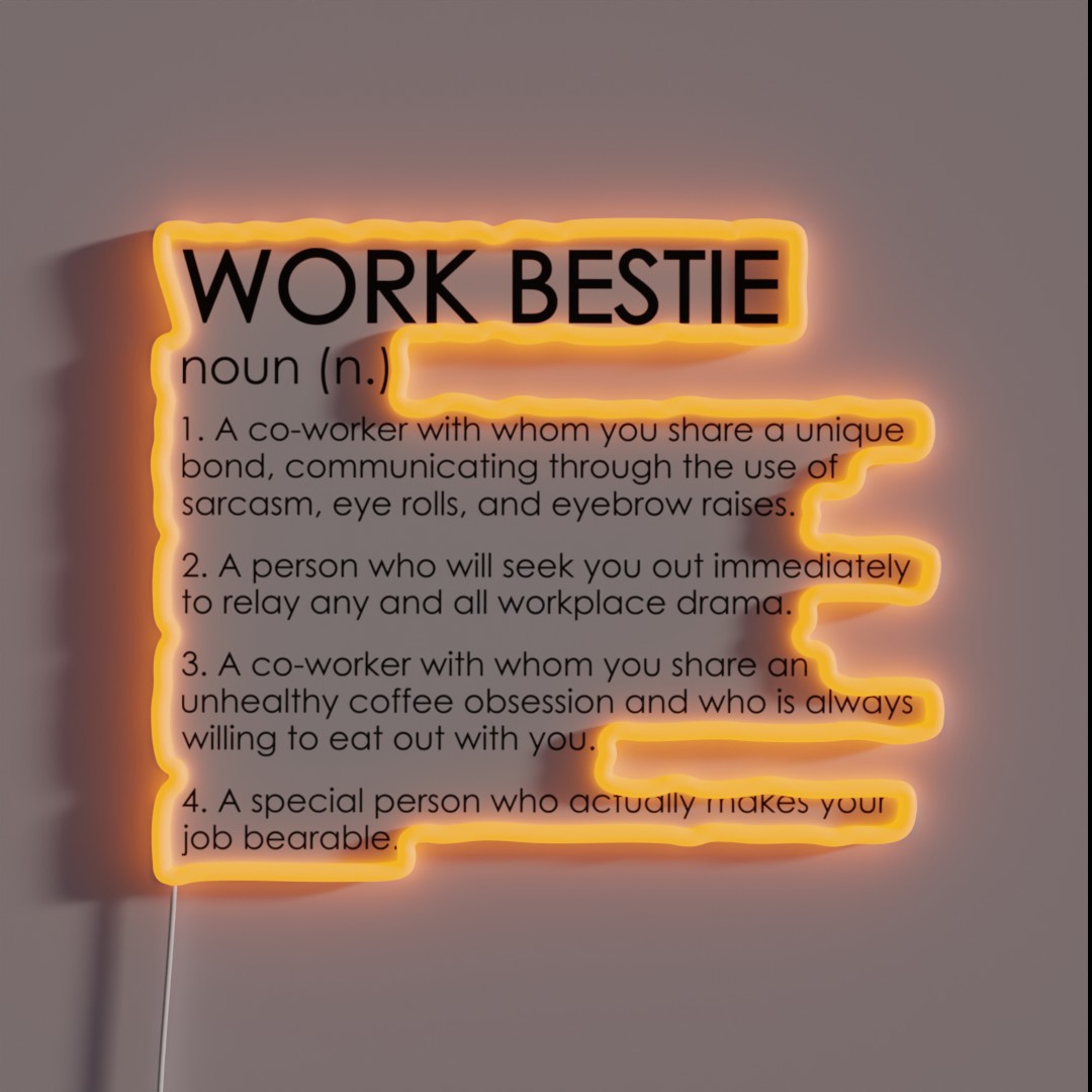 Work Bestie RGB Neon Sign Work Bestie RGB Neon Sign