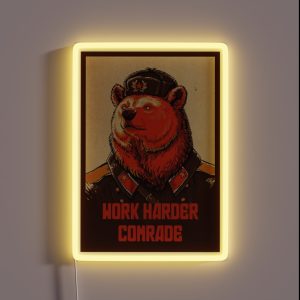 Work Harder Comrade RGB Neon Sign Work Harder Comrade RGB Neon Sign