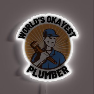 World S Okayest Plumber RGB Neon Sign