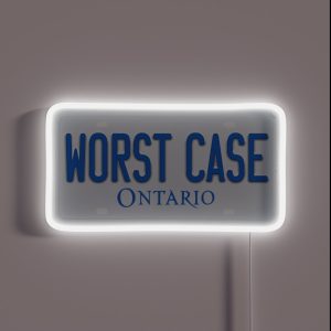 Worst Case Ontario Parody License Plate RGB Neon Sign