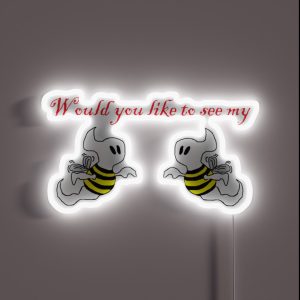 Would You Like To See My Boo Bees RGB Neon Sign Would You Like To See My Boo Bees RGB Neon Sign