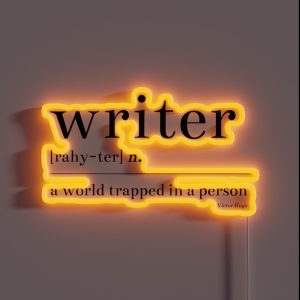 Writer A World Trapped In A Person RGB Neon Sign