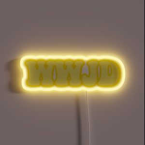 WWJD What Would Jesus Do Yellow RGB Neon Sign