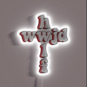 Wwjd X Hwlf RGB Neon Sign