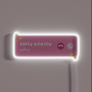 Xaden Riorson Fourth Wing Calling Phone Call RGB Neon Sign