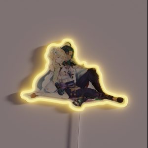 Xiao And Lumine Clouds Genshin Impact RGB Neon Sign Xiao And Lumine Clouds Genshin Impact RGB Neon Sign