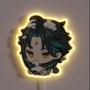 Xiao Eating Snow Genshin Impact RGB Neon Sign
