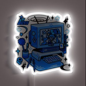 Y2k Computer Time RGB Neon Sign Y2k Computer Time RGB Neon Sign