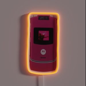 Y2k Pink Flip Phone RGB Neon Sign