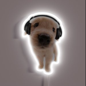 Y2k Puppy With Headphones RGB Neon Sign