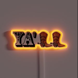 Yall Boots RGB Neon Sign Yall Boots RGB Neon Sign