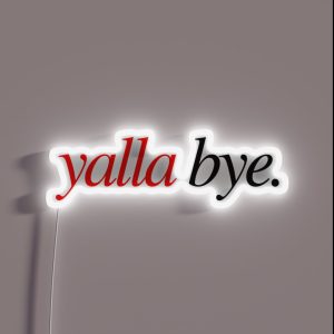 Yalla Bye RGB Neon Sign Yalla Bye RGB Neon Sign