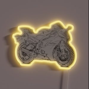 Yamaha YZF R6 Pencil Silhouette Motorcycle Sport Bike Superbike RGB Neon Sign