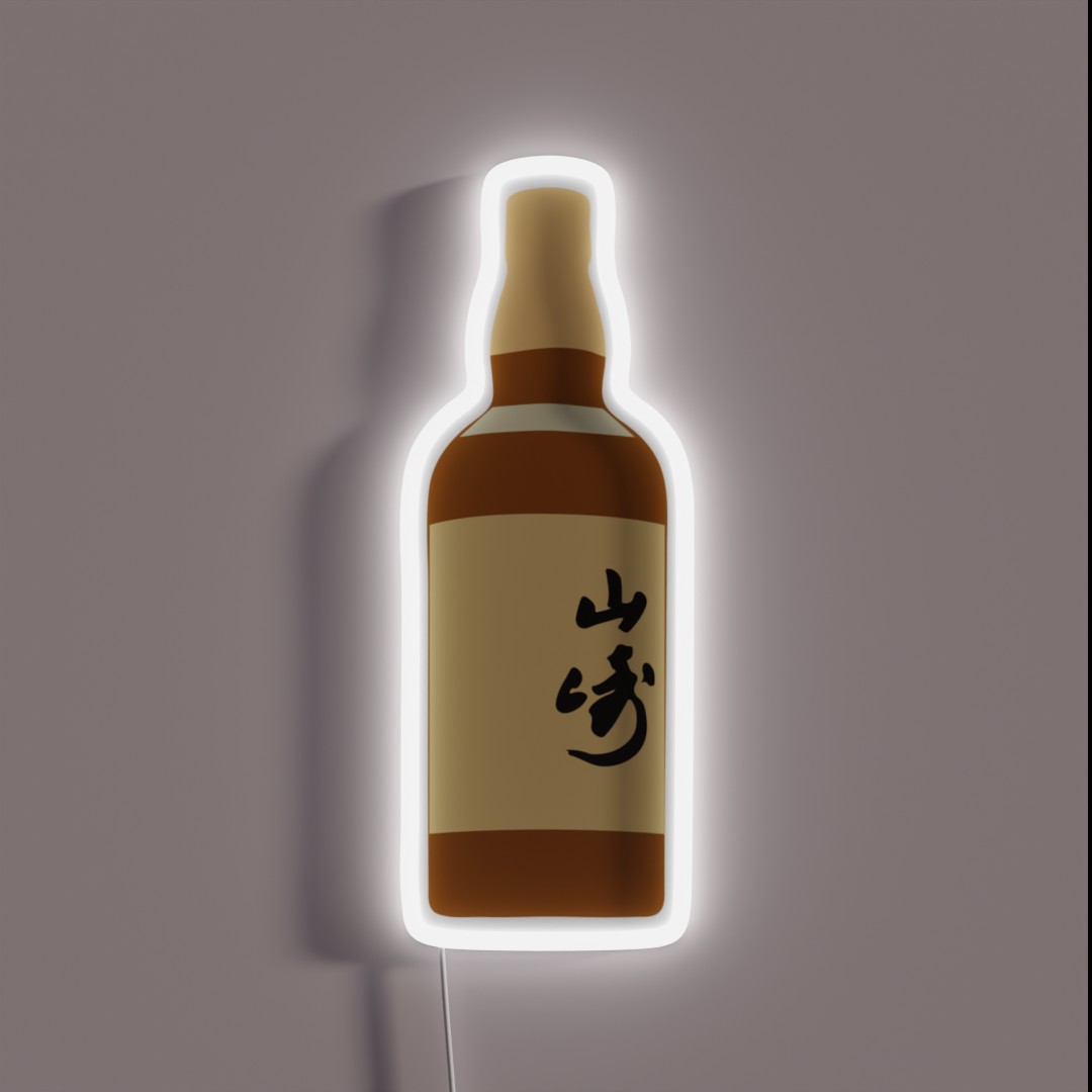 Yamazaki Single Malt Flat Bottle RGB Neon Sign Yamazaki Single Malt Flat Bottle RGB Neon Sign