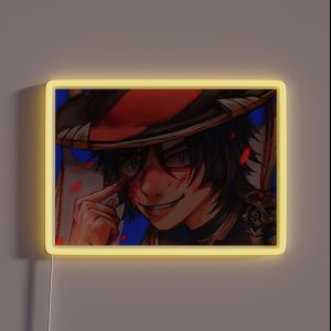 Yandere Scaramouche Genshin Impact RGB Neon Sign