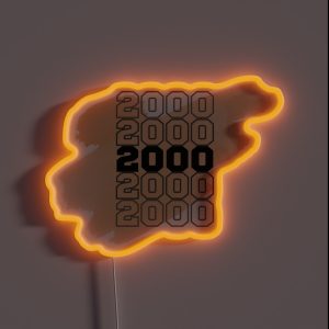 Year Splash 2000 RGB Neon Sign Year Splash 2000 RGB Neon Sign