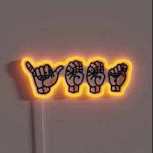 Yeet American Sign Language RGB Neon Sign Yeet American Sign Language RGB Neon Sign