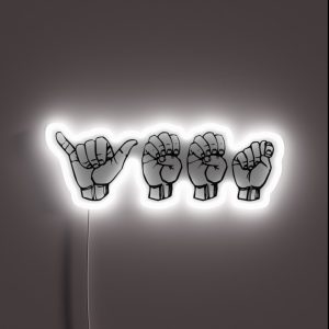 Yeet ASL RGB Neon Sign