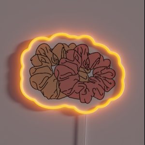 Yellow And Coral Scrunchies RGB Neon Sign