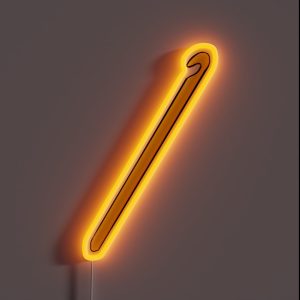 Yellow Crochet Hook RGB Neon Sign