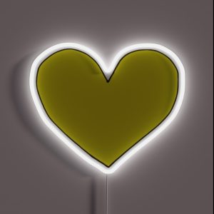 Yellow Heart RGB Neon Sign Yellow Heart RGB Neon Sign