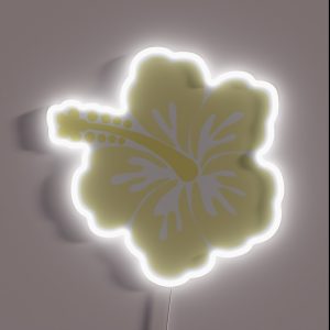 Yellow Hibiscus RGB Neon Sign