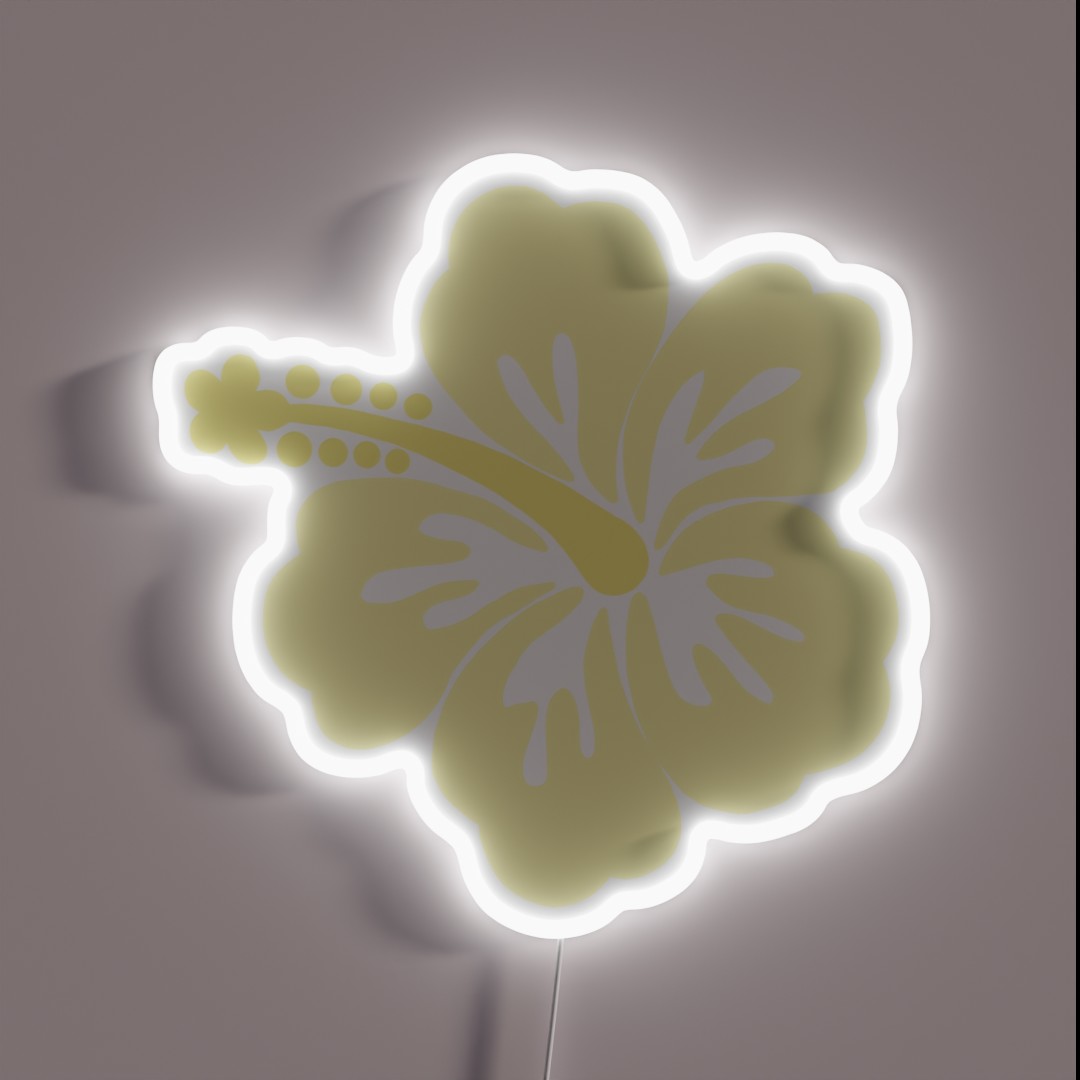 Yellow Hibiscus RGB Neon Sign Yellow Hibiscus RGB Neon Sign
