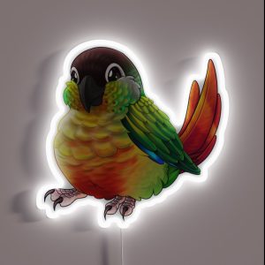 Yellow Sided Green Cheek Conure RGB Neon Sign Yellow Sided Green Cheek Conure RGB Neon Sign