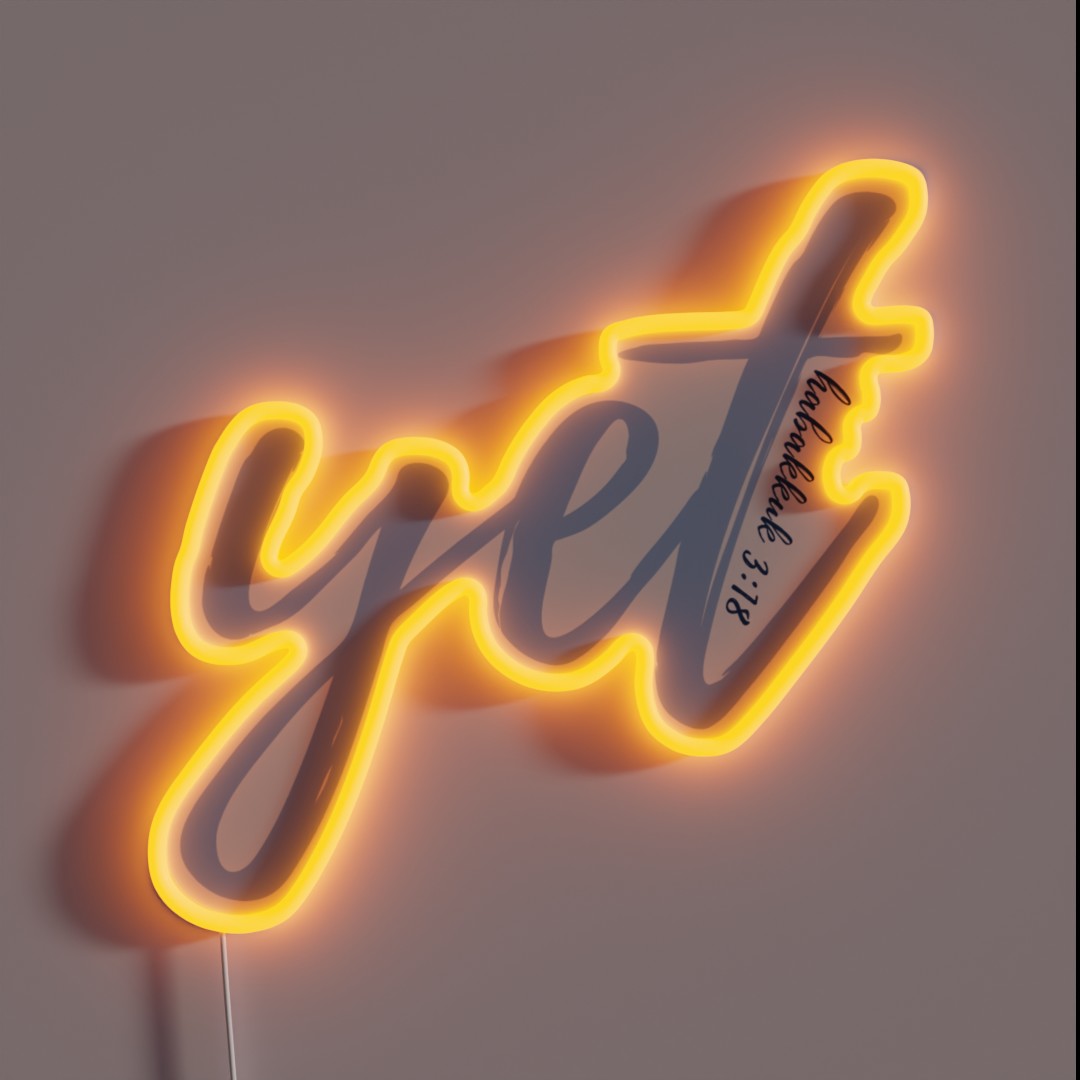 Yet Habakkuk 3 18 Blue RGB Neon Sign Yet Habakkuk 3 18 Blue RGB Neon Sign