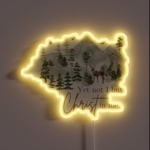 Yet Not I But Christ In Me RGB Neon Sign