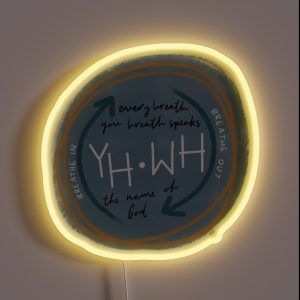 YHWH Breathing The Name Of God RGB Neon Sign