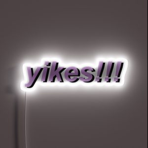 Yikes In Light Purple RGB Neon Sign