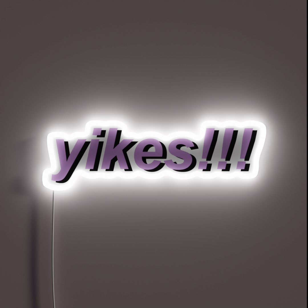 Yikes In Light Purple RGB Neon Sign Yikes In Light Purple RGB Neon Sign