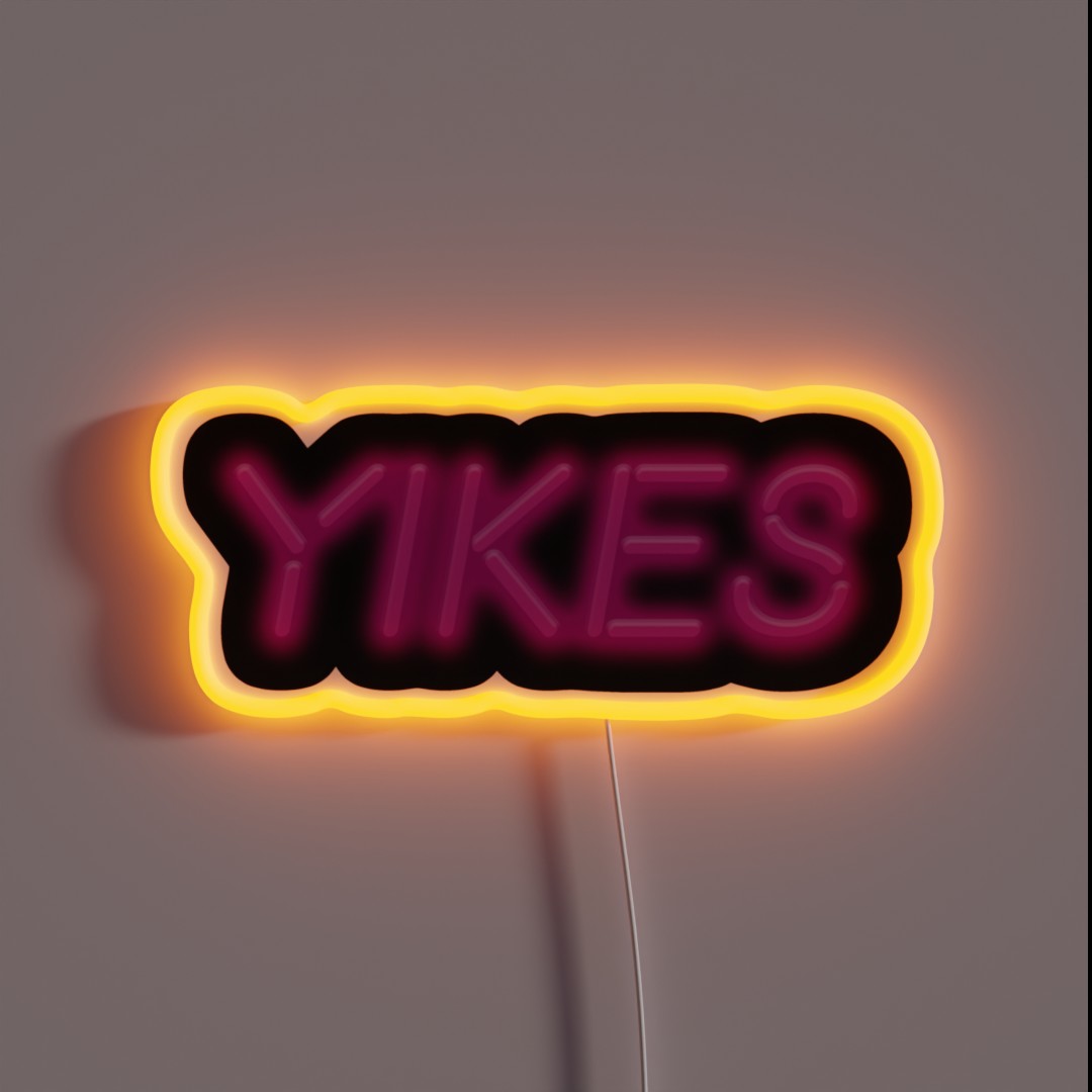 Yikes Neon Sign RGB Neon Sign Yikes Neon Sign RGB Neon Sign