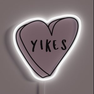 YIKES Sassy Conversation Heart RGB Neon Sign