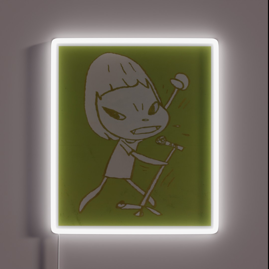 Yoshitomo Nara Green Guitar Girl RGB Neon Sign Yoshitomo Nara Green Guitar Girl RGB Neon Sign