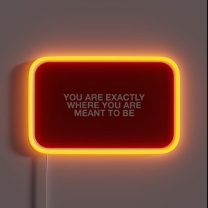 YOU ARE EXACTLY WHERE YOU ARE MEANT TO BE RGB Neon Sign