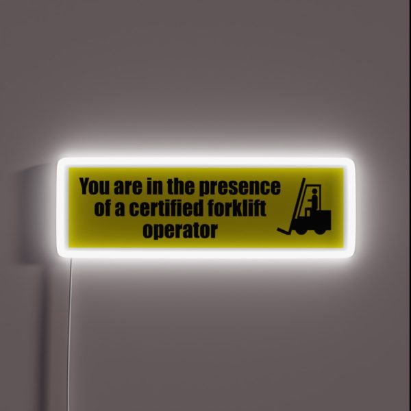 You Are In The Presence Of A Certified RGB Neon Sign