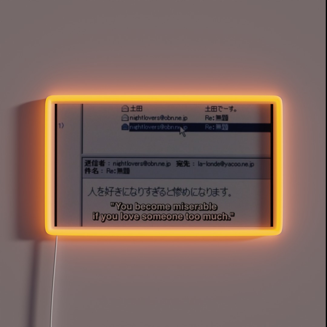 You Become Miserable If You Love Someone Too RGB Neon Sign You Become Miserable If You Love Someone Too RGB Neon Sign