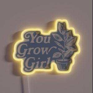 You Grow Girl Blue And Cream RGB Neon Sign You Grow Girl Blue And Cream RGB Neon Sign