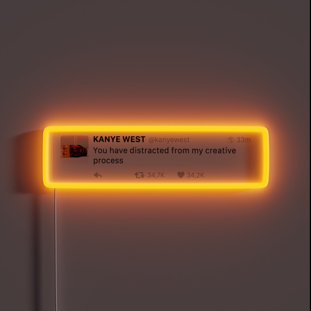 You Have Distracted From My Creative Process RGB Neon Sign You Have Distracted From My Creative Process RGB Neon Sign