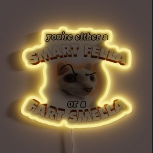 You Re A Smart Fella Or A Fart Smella RGB Neon Sign You Re A Smart Fella Or A Fart Smella RGB Neon Sign