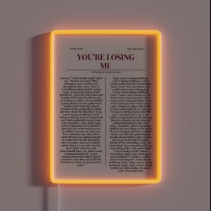You Re Losing Me Taylor Swift News Article Style Poster RGB Neon Sign