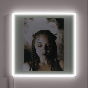 Young Woman With Braided Hair RGB Neon Sign