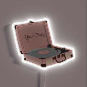 Yours Truly Record Player RGB Neon Sign
