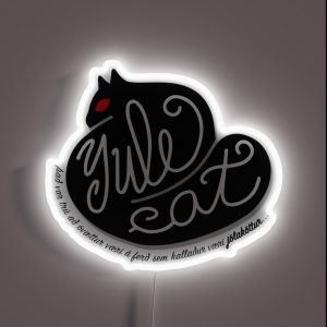 Yule Cat Icelandic Christmas Tale RGB Neon Sign