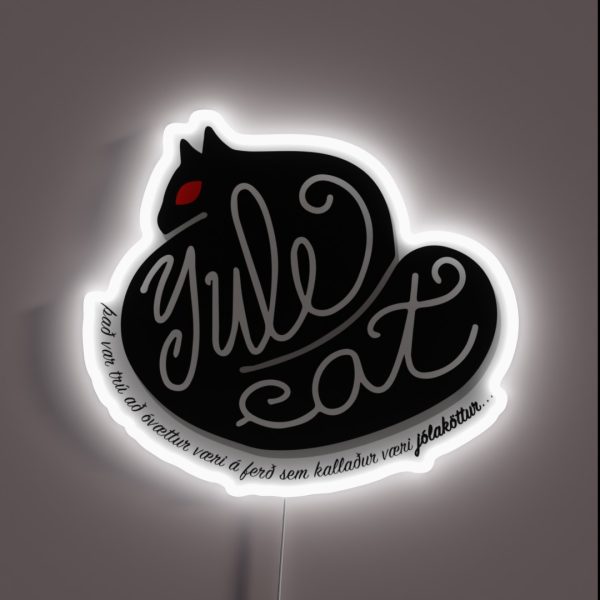 Yule Cat Icelandic Christmas Tale RGB Neon Sign