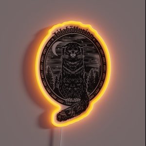 Yule Cat Of Iceland Jolakotturinn Icelandic Christmas Gift RGB Neon Sign