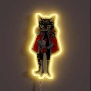 Yule Cat RGB Neon Sign
