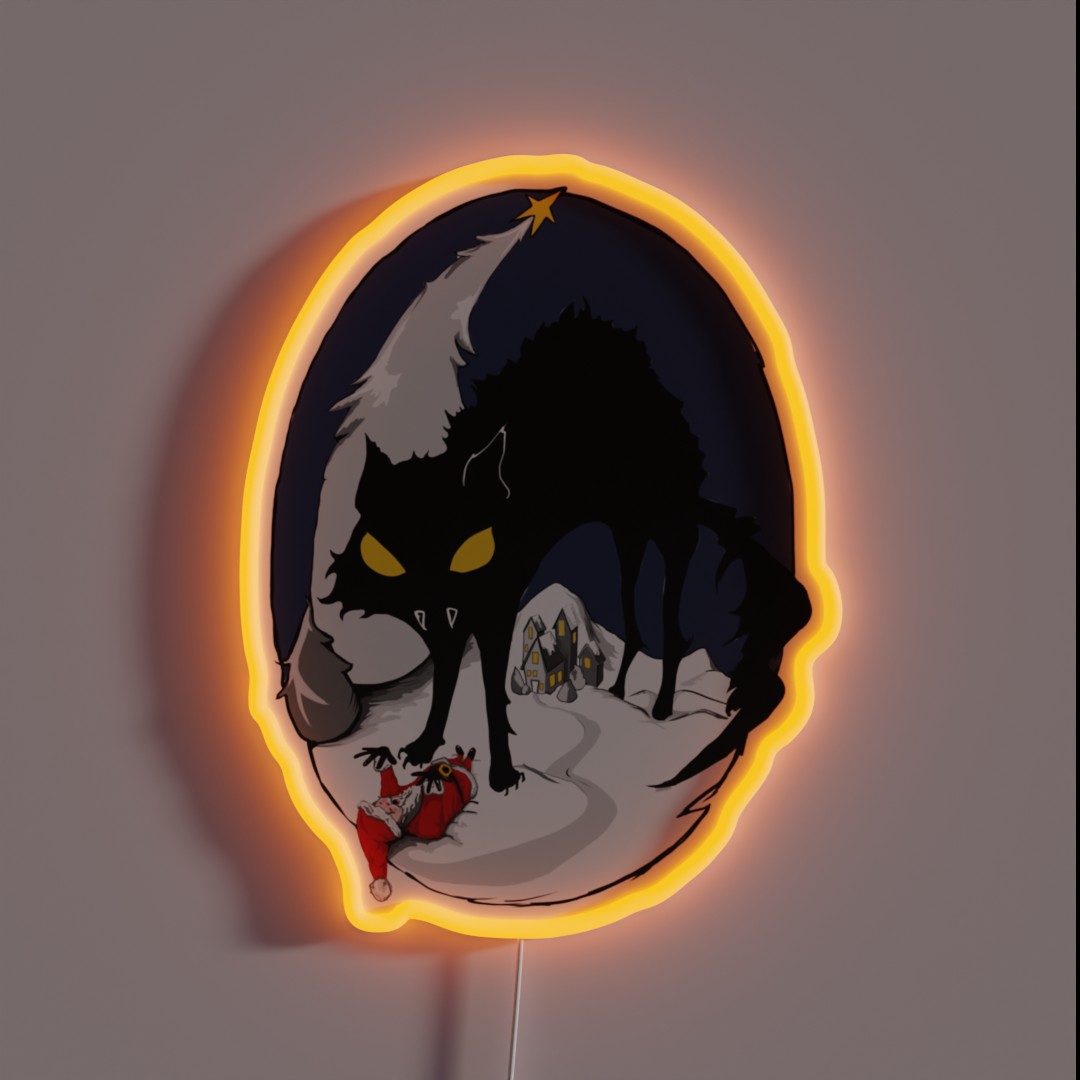 Yule Cat RGB Neon Sign Yule Cat RGB Neon Sign